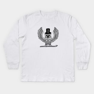 Owl - Russian Tattoo Design Kids Long Sleeve T-Shirt